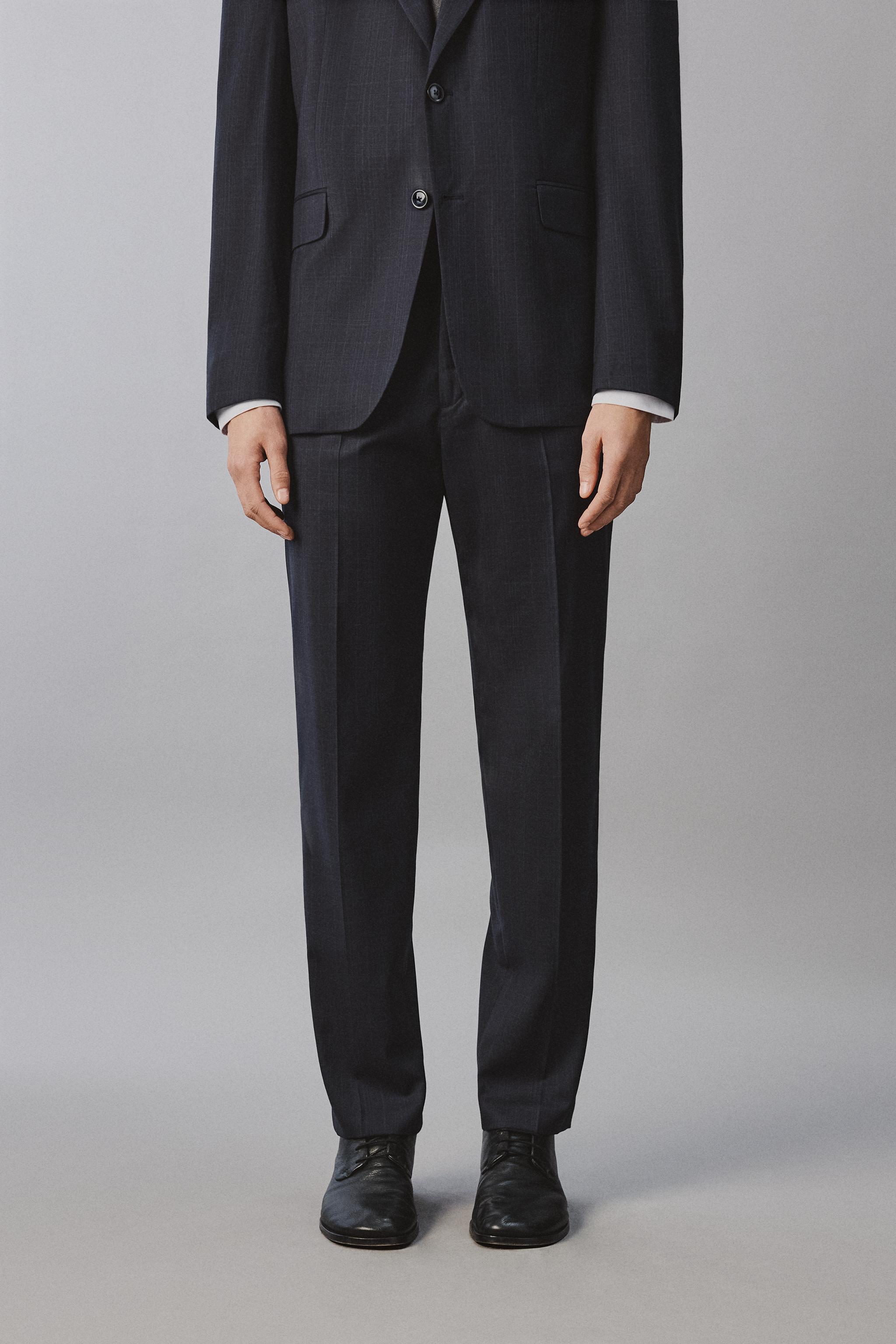 REGULAR FIT PLAID SUIT PANTS